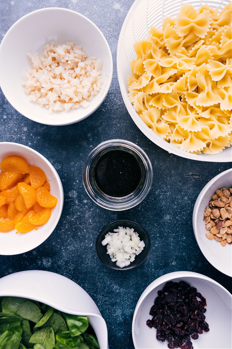 Ingredient shots-- images of the ingredients all prepped