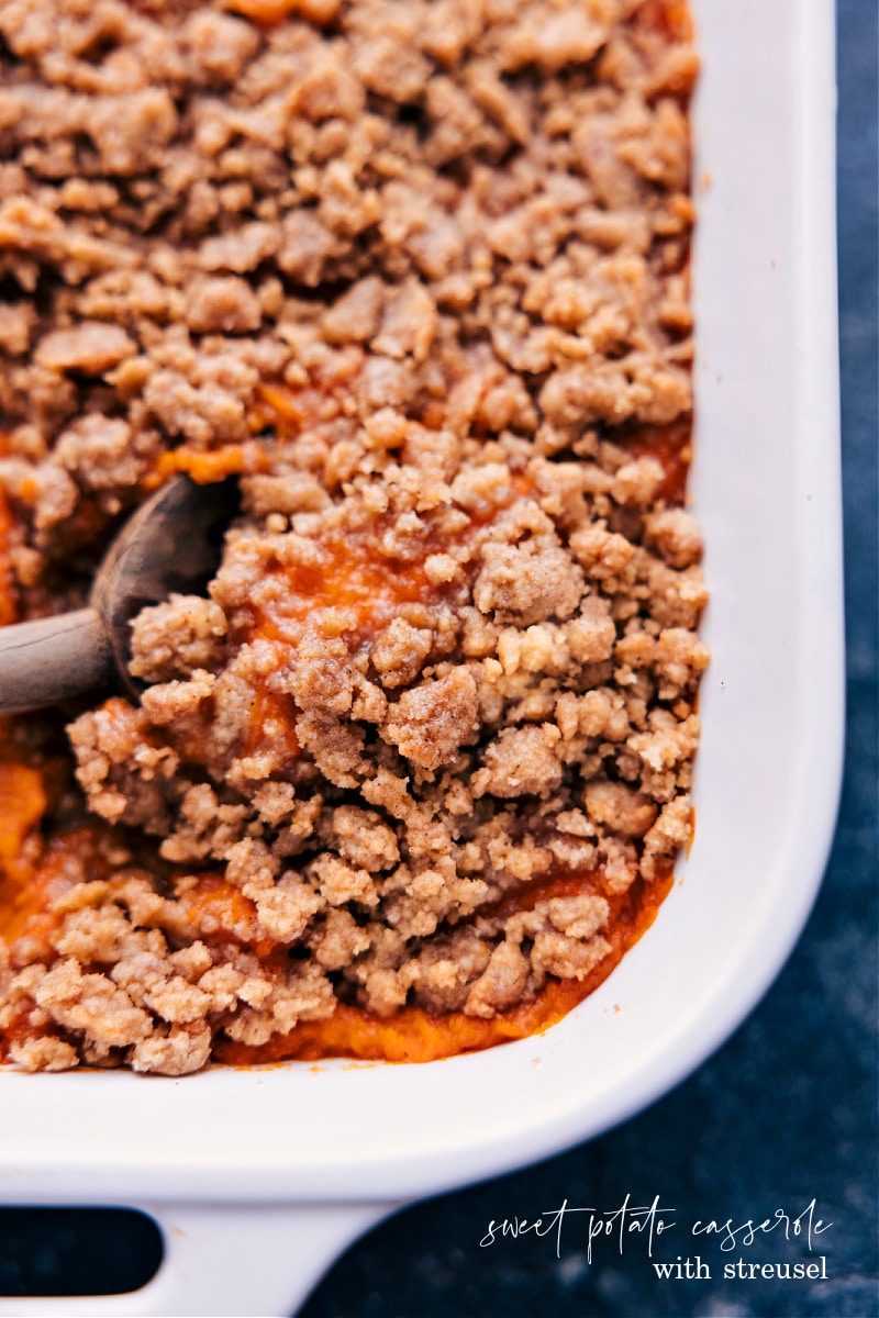 Overhead image of the Sweet Potato Casserole