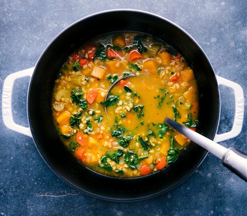 Overhead image of the dish in the pot ready to be enjoyed