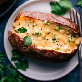 Broccoli and Cheese Baked Potatoes