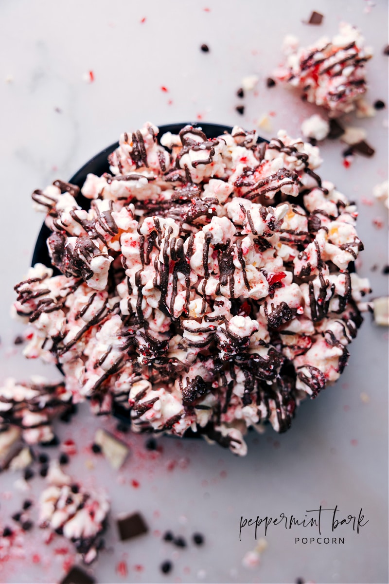 Overhead image of Peppermint Popcorn