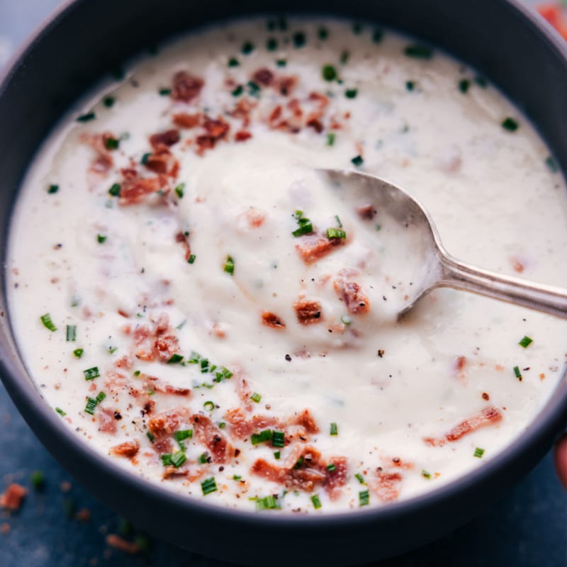 Image of a spoonful of the dish being taken out