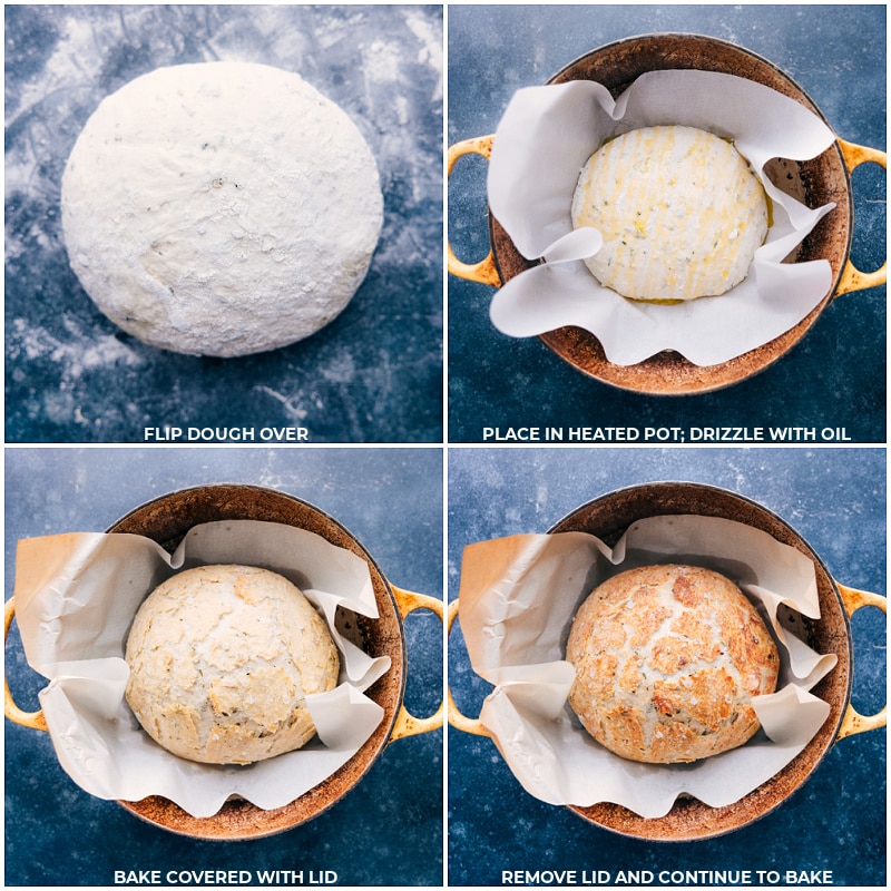 Process shots-- images of the dough being baked