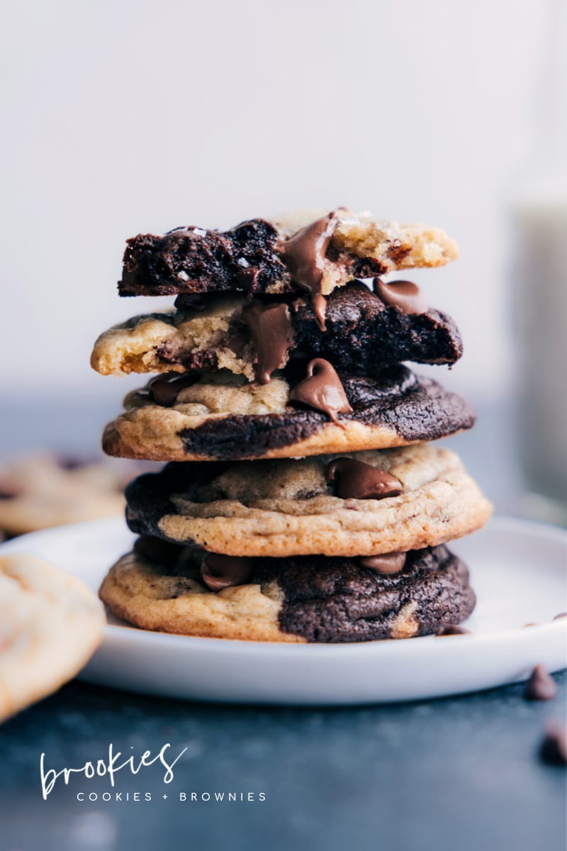 Image of Brookies stacked on top of each other, ready to be enjoyed