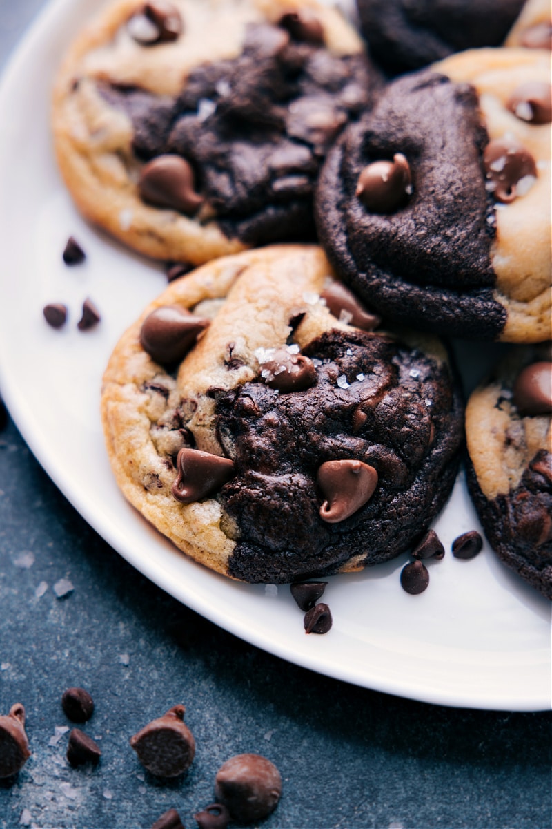 Brookies on a plate.