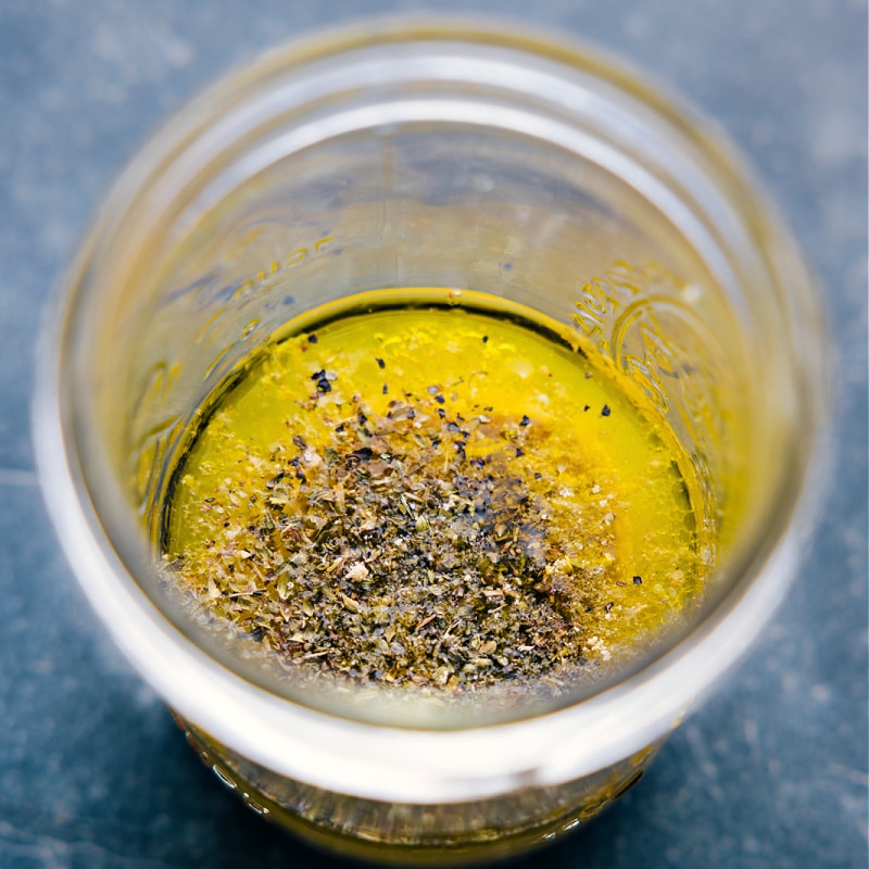 Image of the tahini dressing used in the recipe