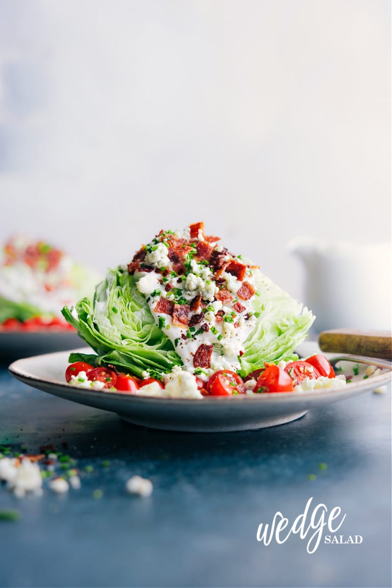 Image of the Wedge Salad ready to be enjoyed