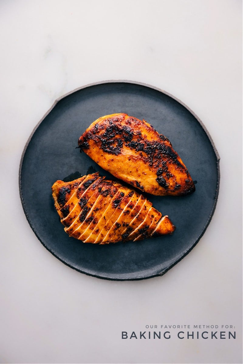 Overhead image of Baked Chicken Breasts