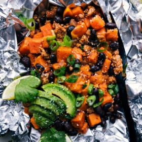 Taco Sweet Potato Foil Packets