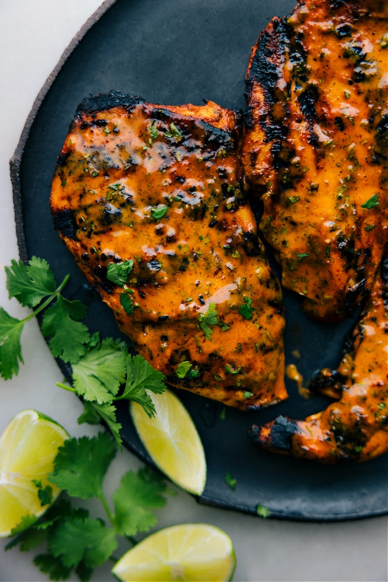 Up close overhead image of the Chipotle Chicken Marinade ready to be enjoyed