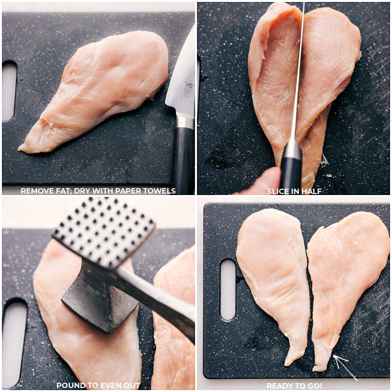 Process shots-- images of the chicken being prepped