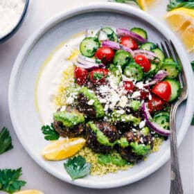 Greek Meatball Bowls