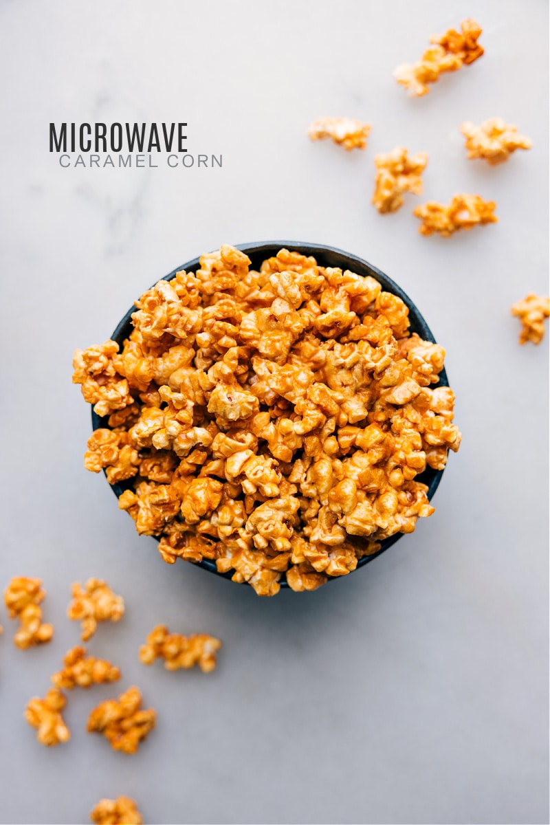 Overhead image of Microwave Caramel Corn