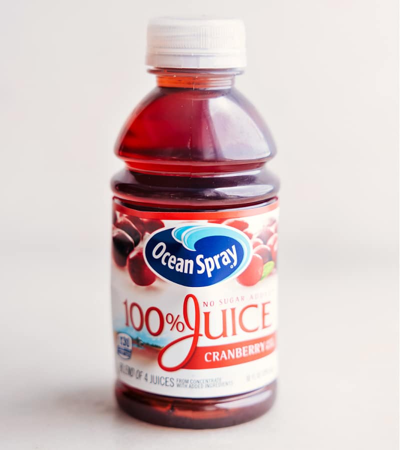 Image of cranberry juice that can be used in place of wine