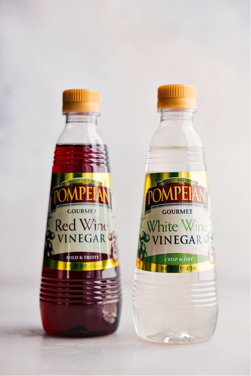 Image of the red wine vinegar and white wine vinegar