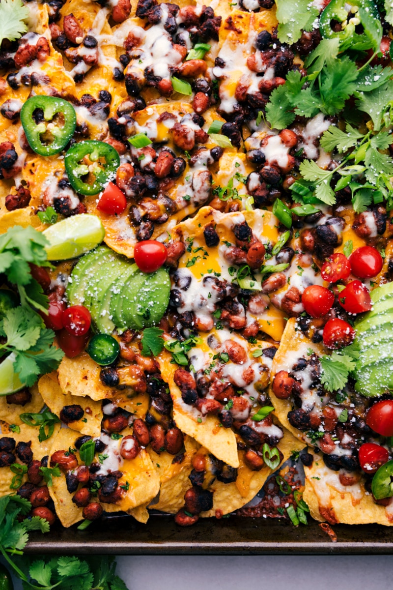 Overhead image of the Vegetarian Nachos