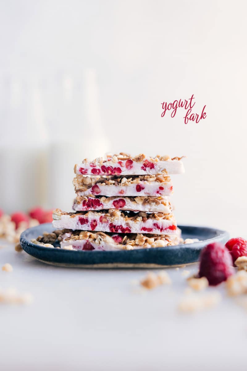 Image of Yogurt Bark pieces stacked on top of each other