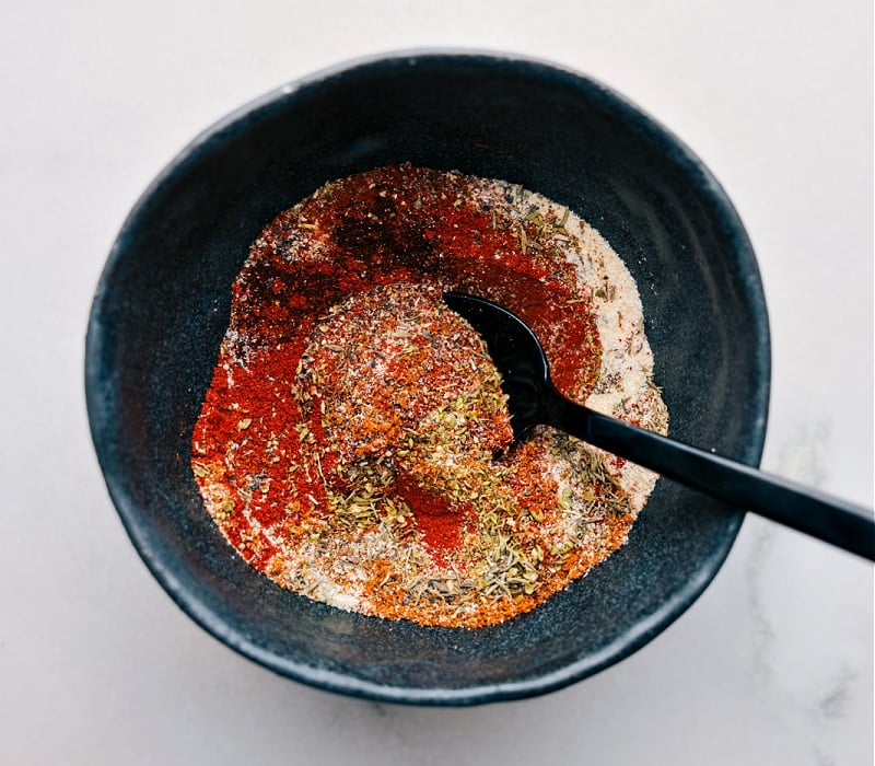 Image of the Blackening Seasonings being combined