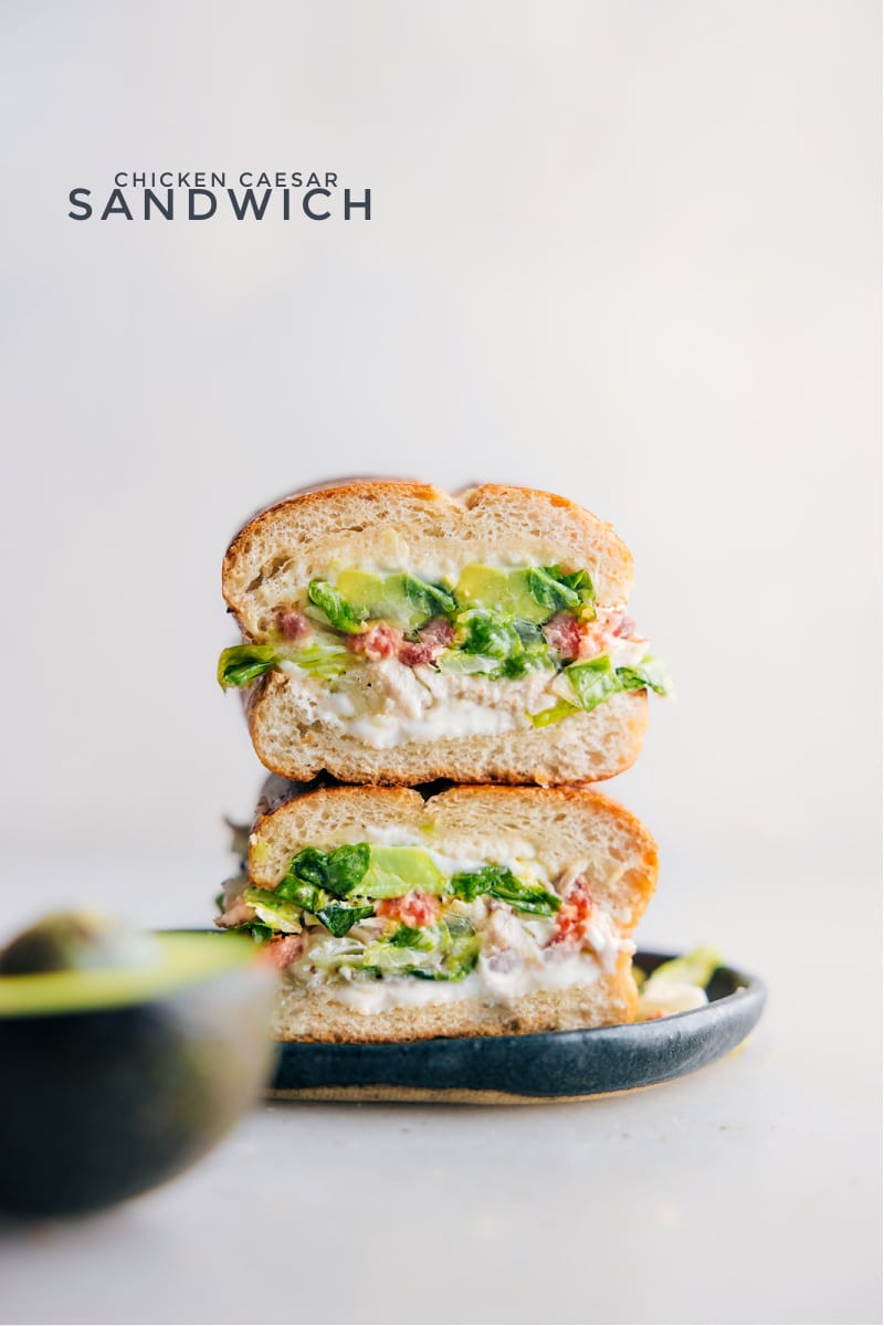 Image of the Chicken Caesar Sandwich on a plate