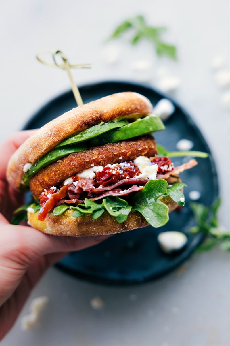 Image of the English Muffin Sandwich being held up