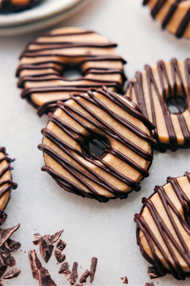 Overhead image of the Fudge-Striped Cookies