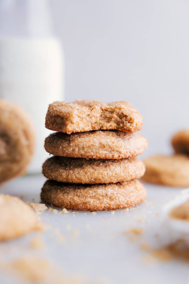 Image of the cookies stacked on top of each other.