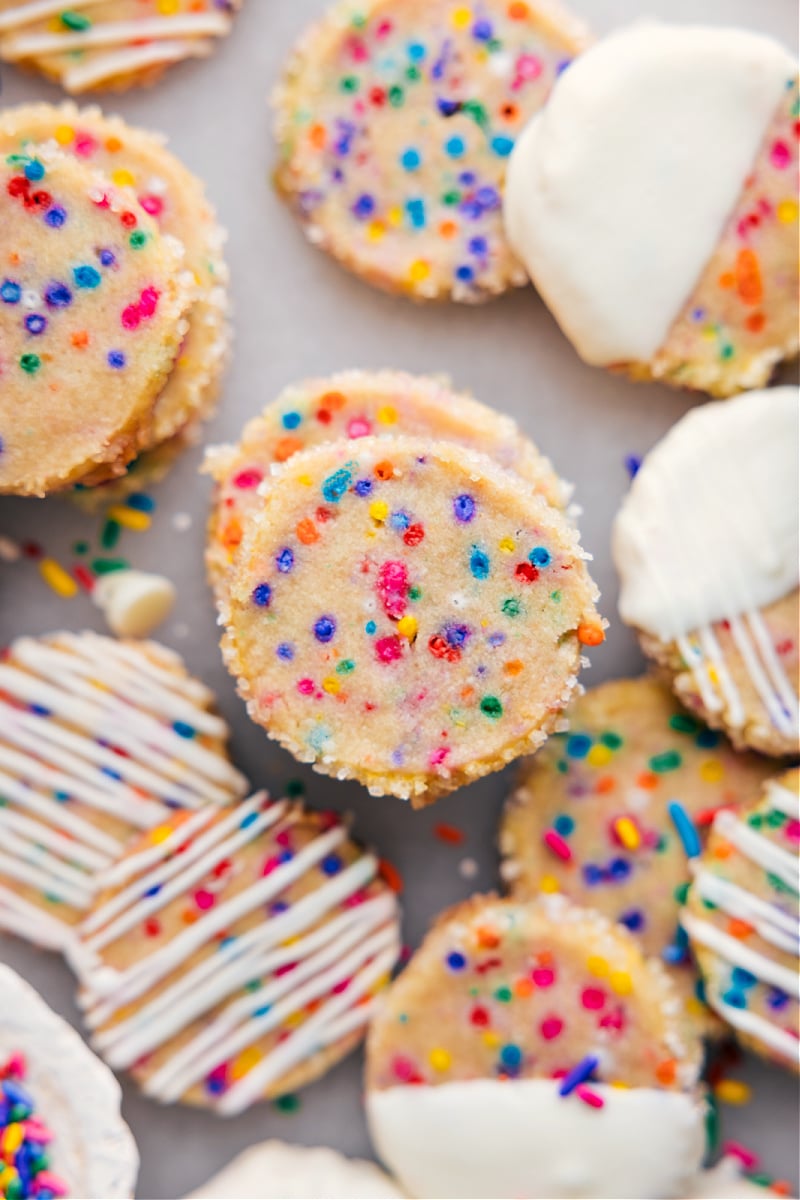 Overhead image of the slice and bake cookies