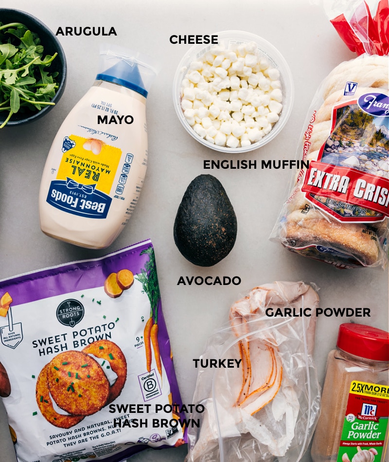 Ingredient shot: all of the makings for this BEST Turkey Sandwich