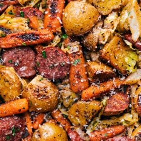 Cabbage, Potatoes, And Sausage (ONE PAN!)