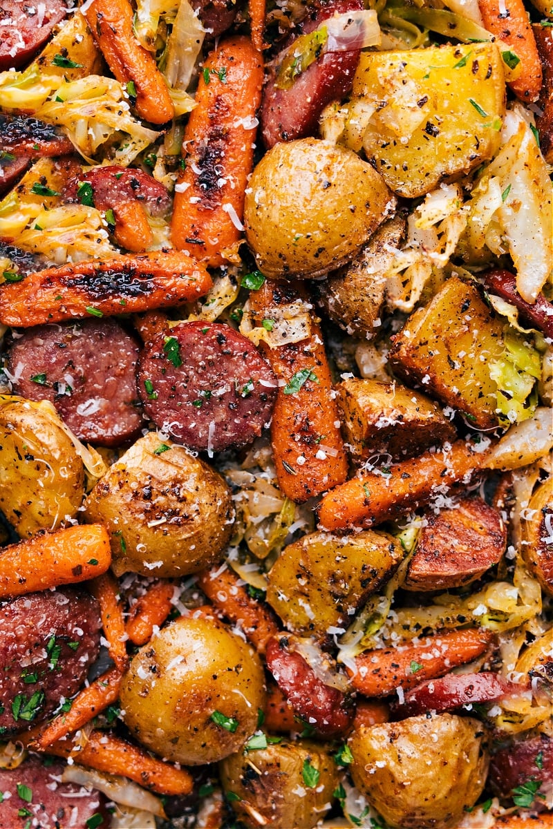 Overhead image of the dish fresh out of the oven ready to be enjoyed