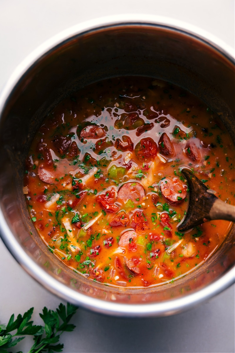 Overhead image of the dish ready to be enjoyed