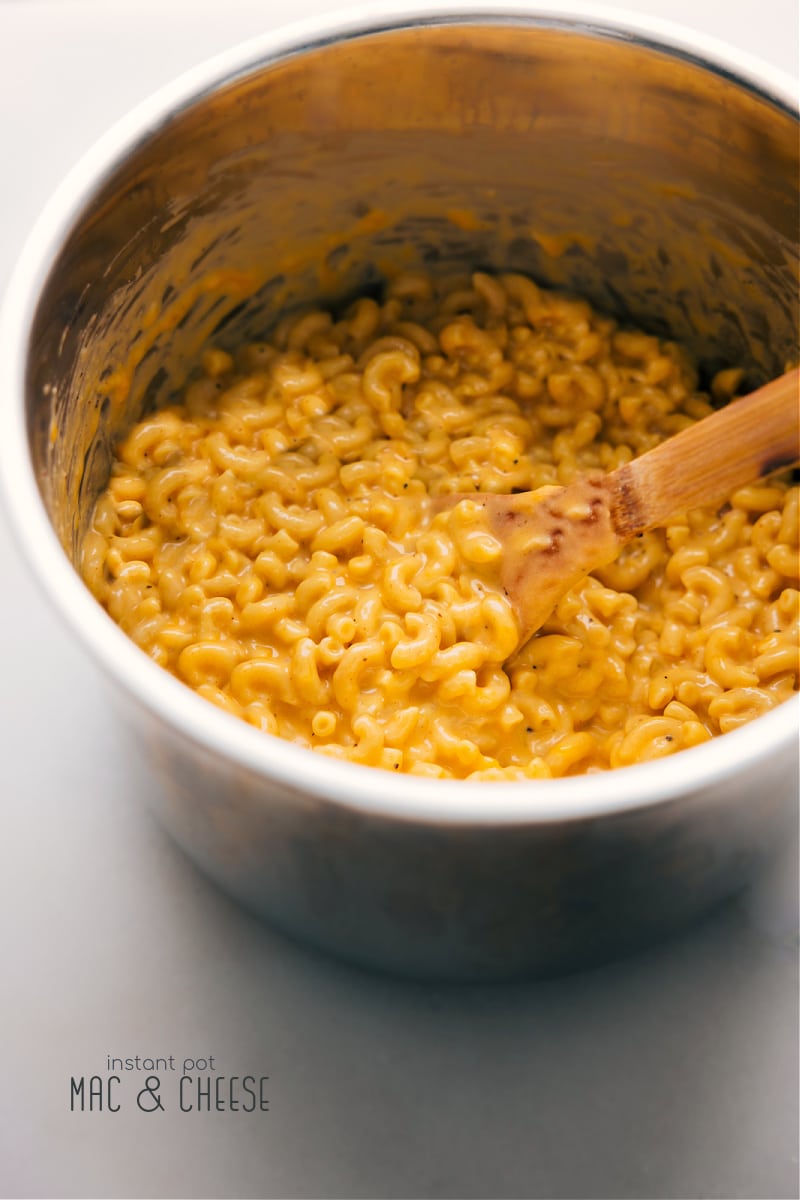 Overhead image of the Instant Pot Mac and Cheese