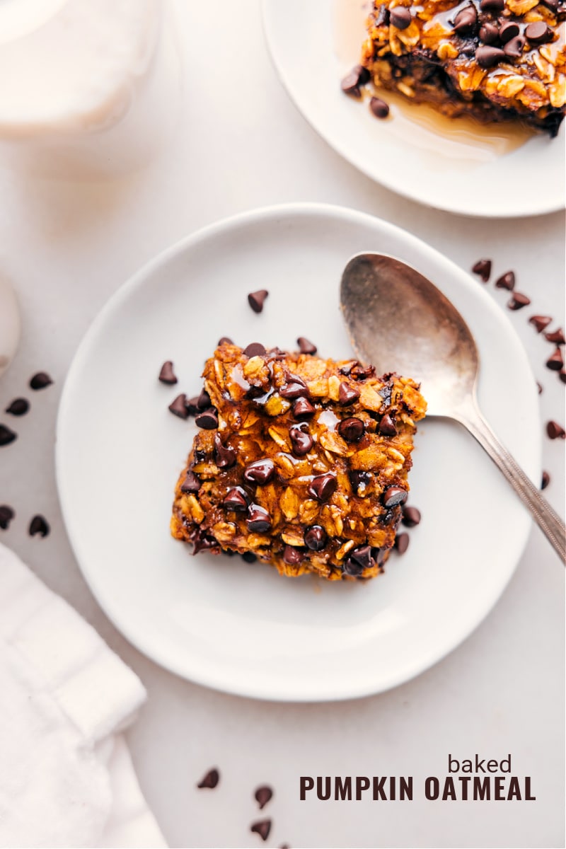 Overhead image of the Pumpkin Baked Oatmeal