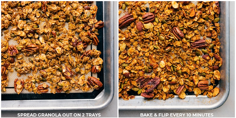 Process shots-- images of the granola being baked