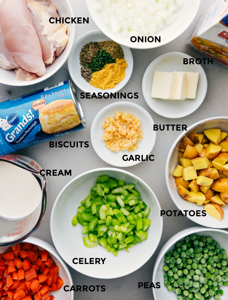 Ingredients laid out for the recipe preparation.