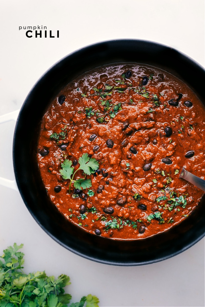 Overhead view of Pumpkin Chili