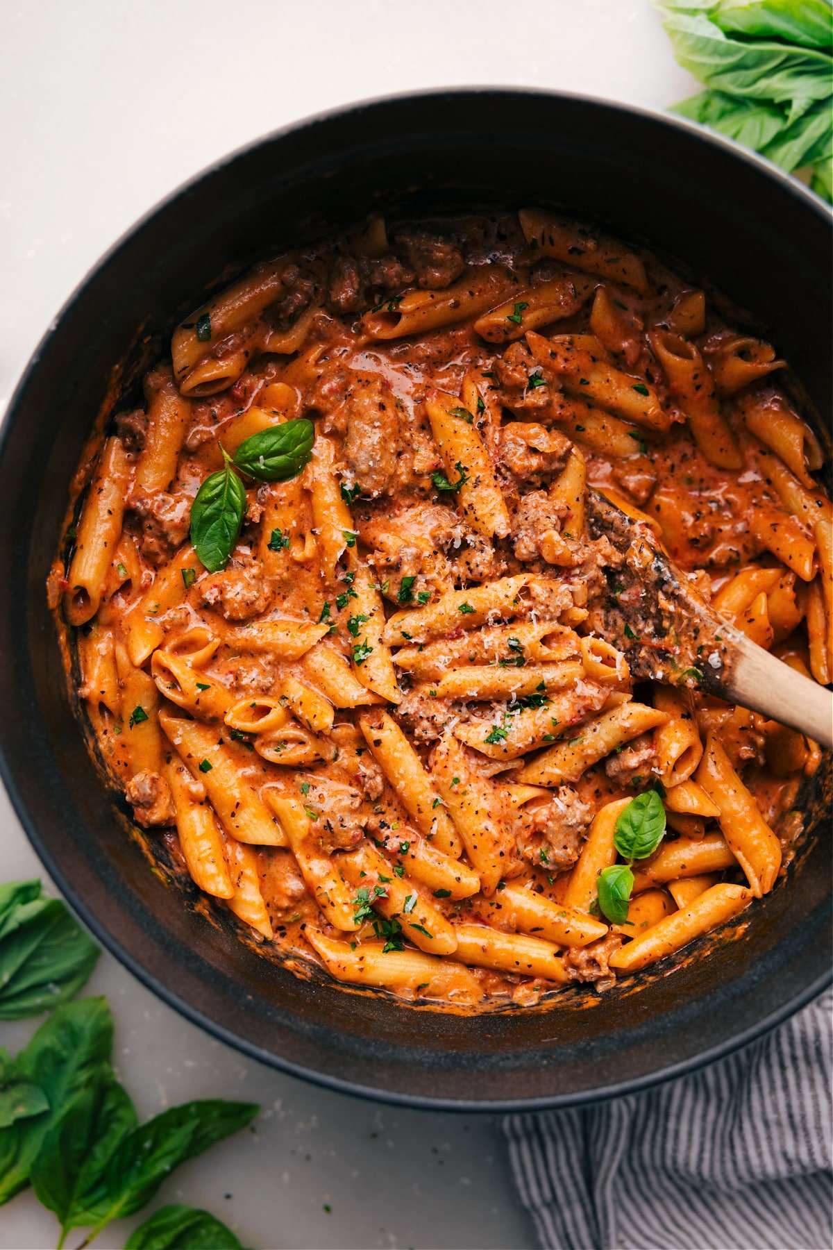 Penne Pasta with Sausage (One Pot!) - Chelsea's Messy Apron