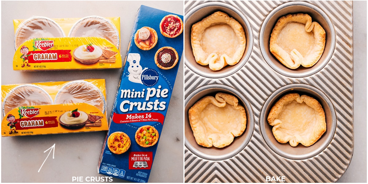 Two types of pie crust options displayed side by side.
