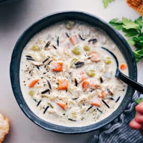 5-Ingredient Creamy Chicken and Wild Rice Soup