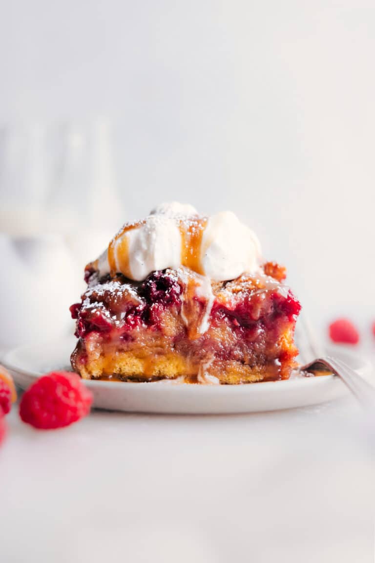 Homemade Raspberry Brioche Bread Pudding