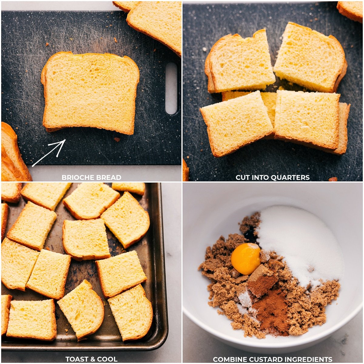 Ingredients laid out to prepare this dessert.
