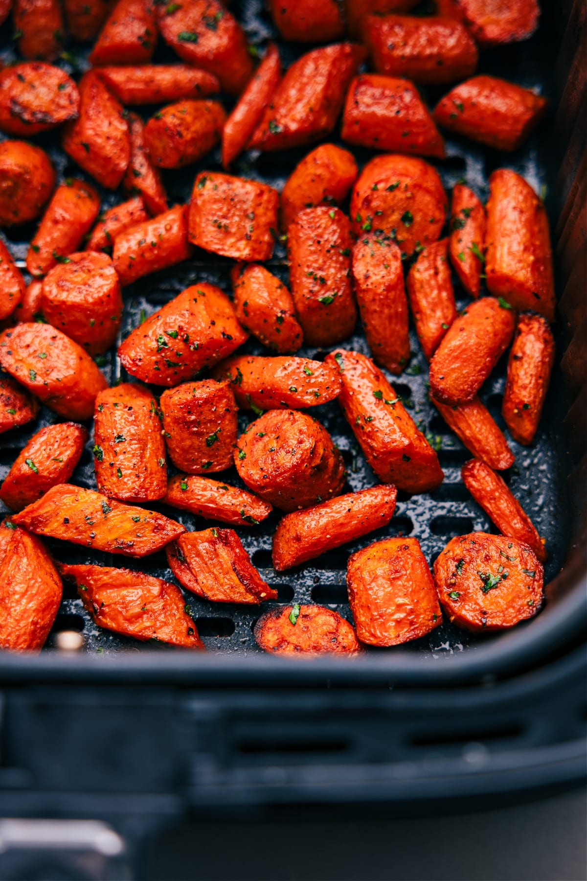 The veggies freshly cooked, ready to be enjoyed.