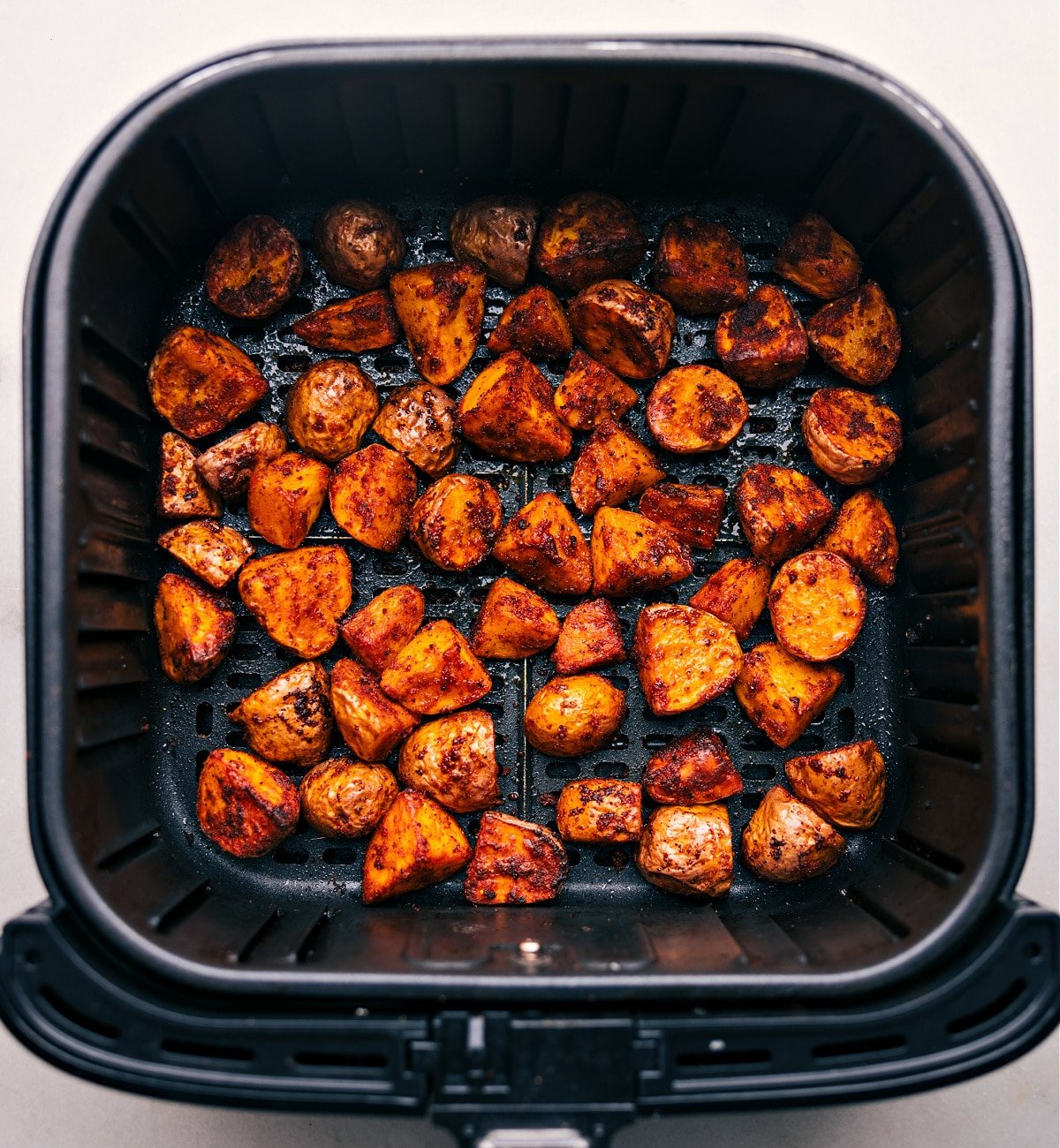 Air Fryer Potatoes right out of the air fryer