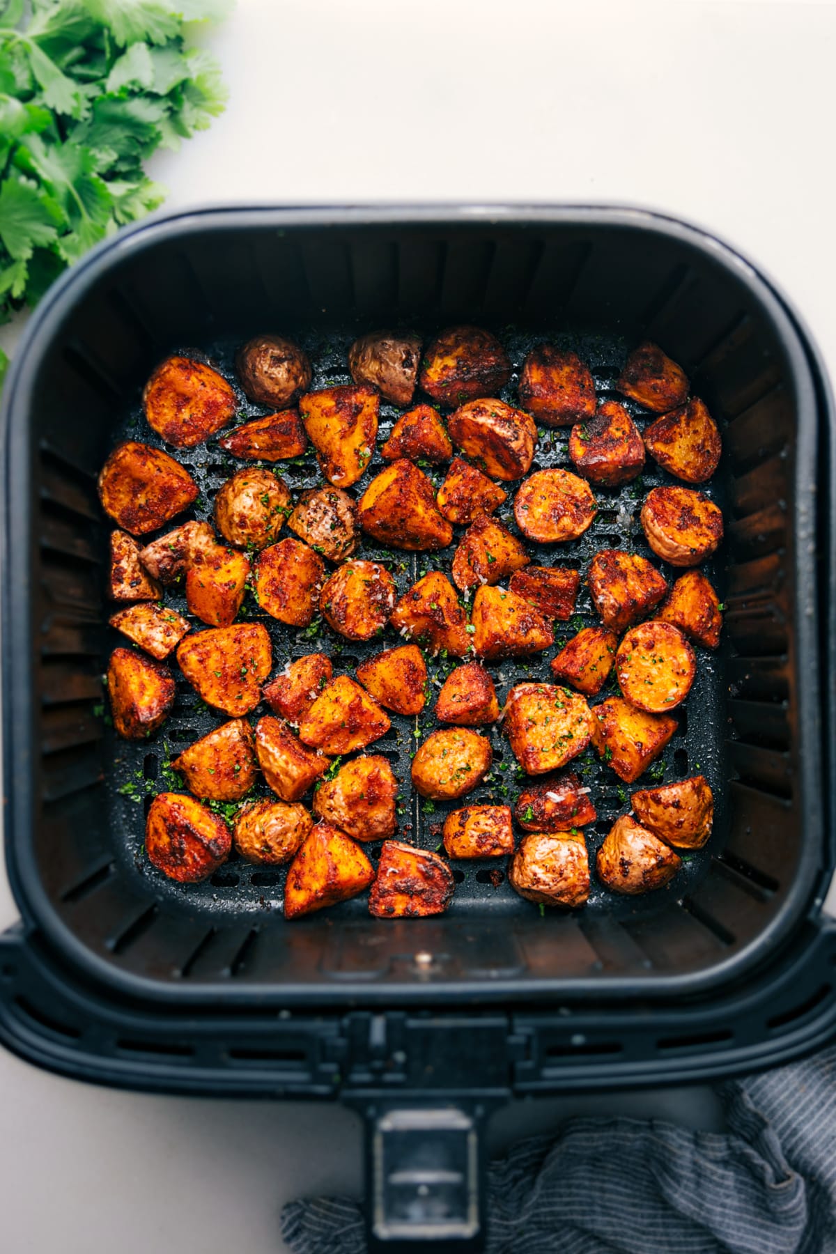 Air Fryer Potatoes freshly cooked.