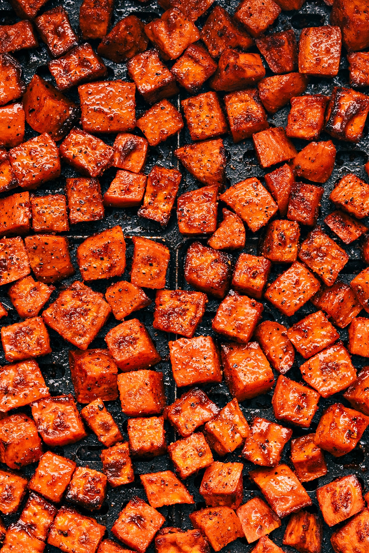 The finished and cooked sweet potatoes ready for enjoyment.