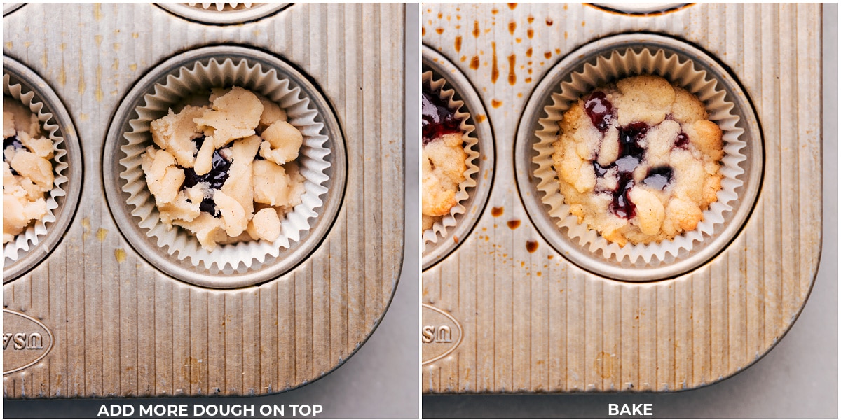 Costco's Raspberry Crumble Cookies in the pan, ready to bake.