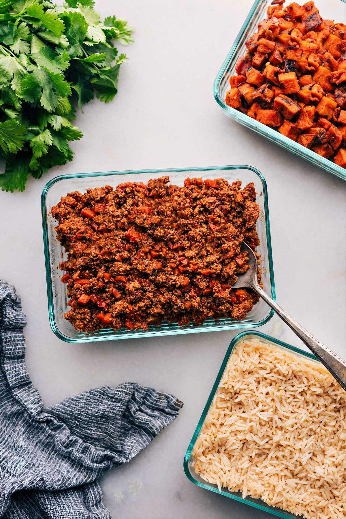 Ground Turkey Meal Prep ready to go.