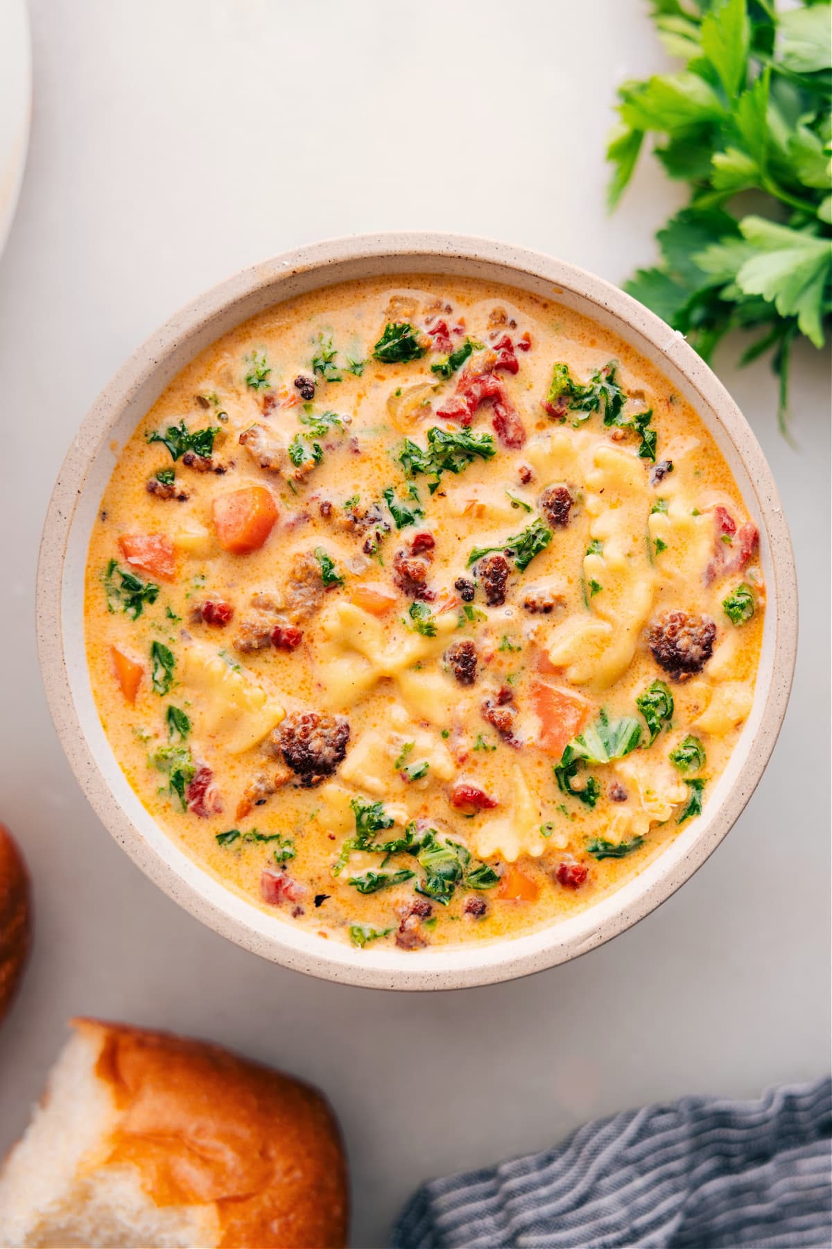 Italian Sausage Pasta Soup Enjoy a bowl of Italian Sausage Pasta Soup.
