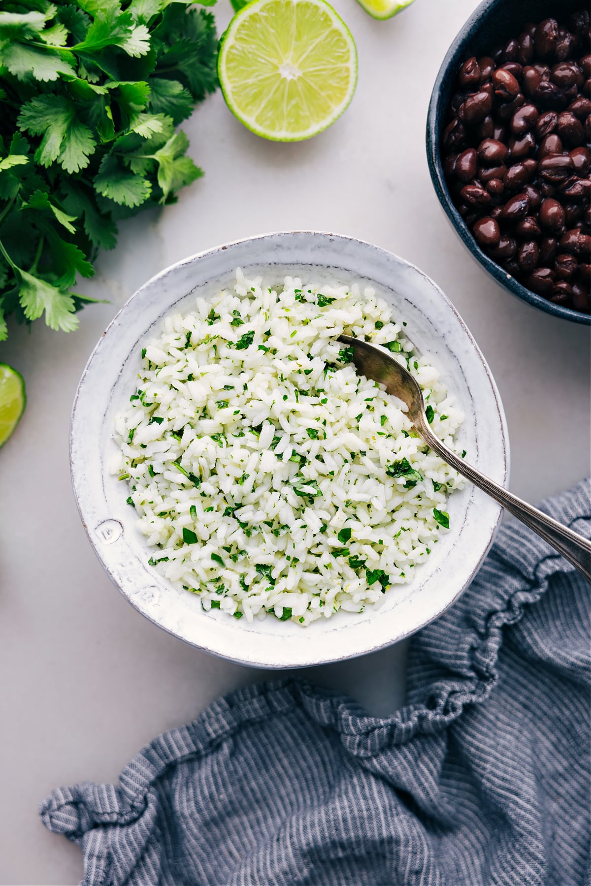 Cilantro-Lime Rice in a bowl ready to be used.