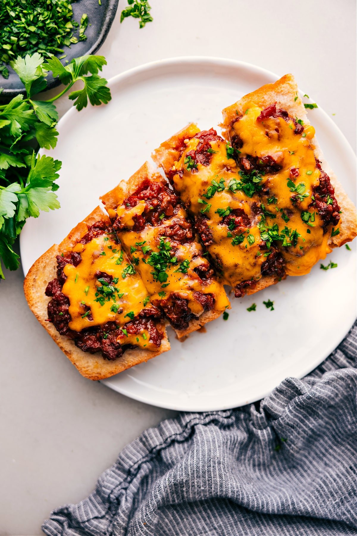 Sloppy Joe Pizza on a plate.